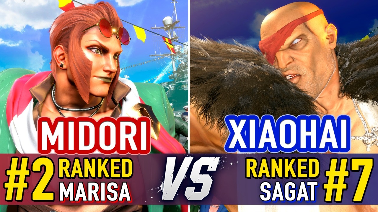 SF6 🤜 MIDORI (#2 Ranked Marisa) vs XIAOHAI (#7 Ranked Sagat) 🤛 SF6 High Level Gameplay