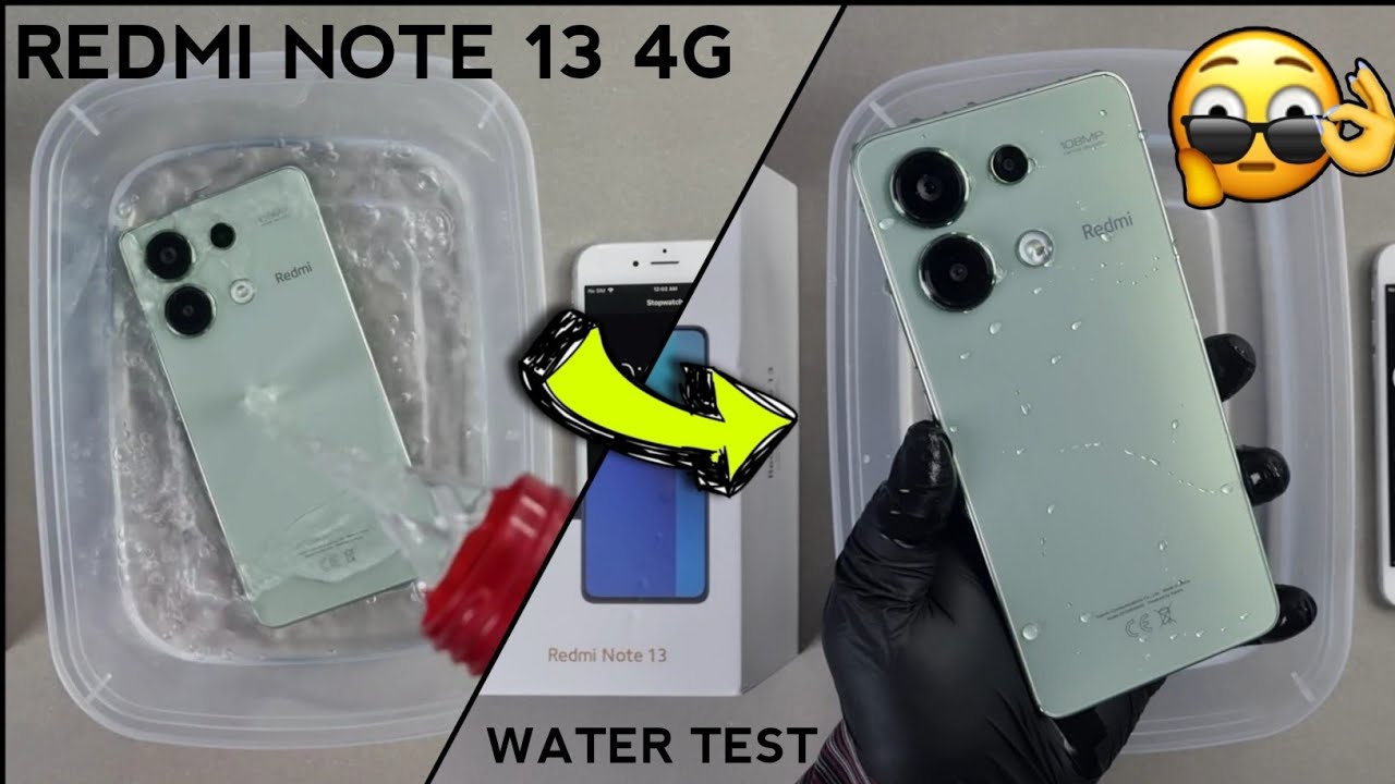Xiaomi Redmi Note 13 4G Water Test 💦💧| The First Water Test Of Redmi Note 13 - iP54