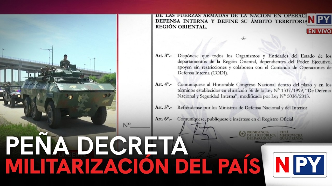 Peña decreta militarización del país