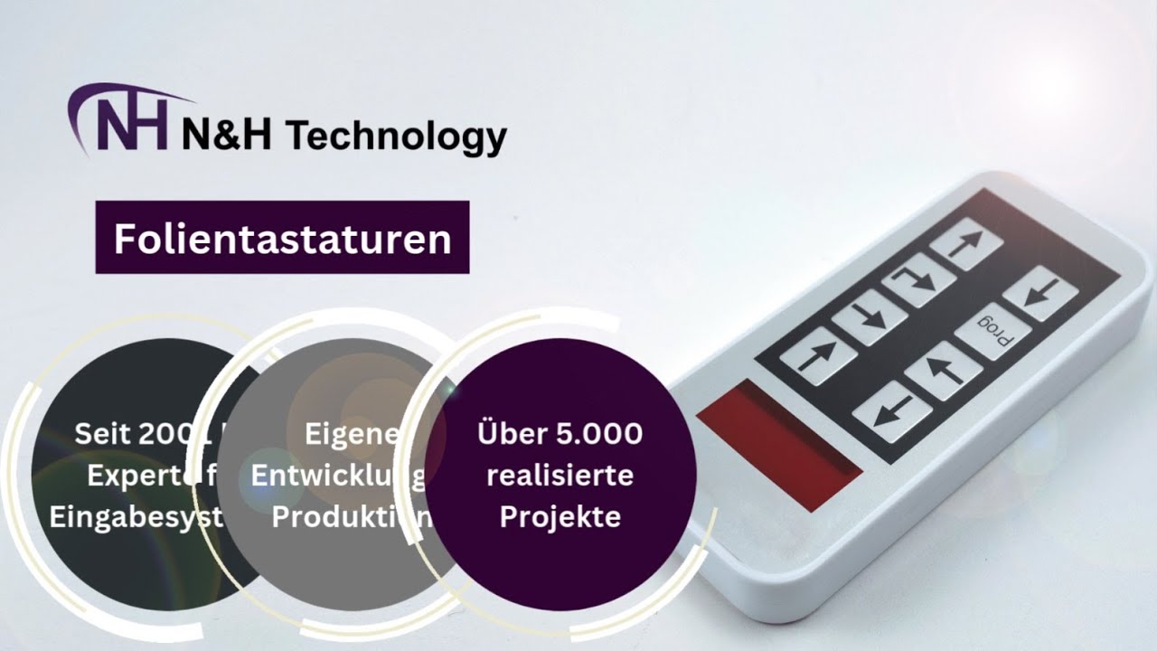 Produktion von Folientastaturen, Einblick in die Herstellung einer Folientastatur bei N&H Technology