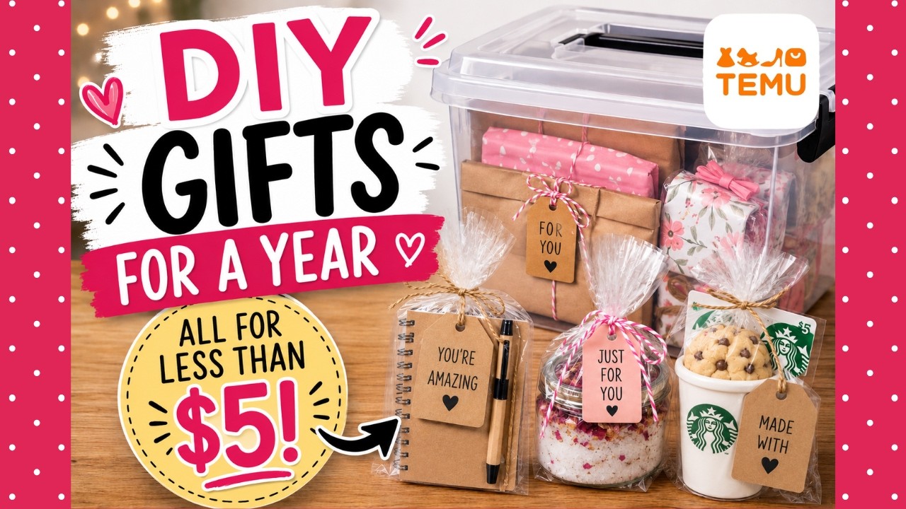 Продуманные подарки, сделанные своими руками, на год менее чем за 5 долларов 🎁 Недорогие идеи под...