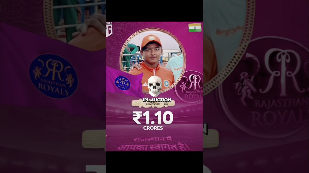 Vaibhav Suryavanshi IPL Auction 💀 | #shorts #cricket