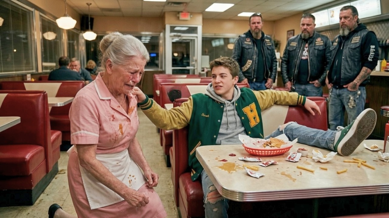 Rich Teen Spit On A Waitress — He Didn't Know 10 Hells Angels Were Behind Him