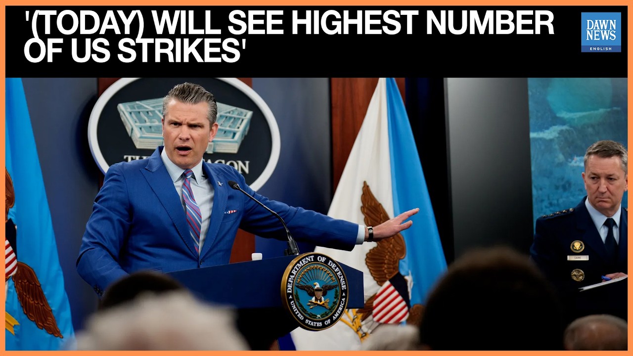 Friday Will Bring Greatest Number of US Strikes on Iran Yet, Says Defence Secretary Hegseth
