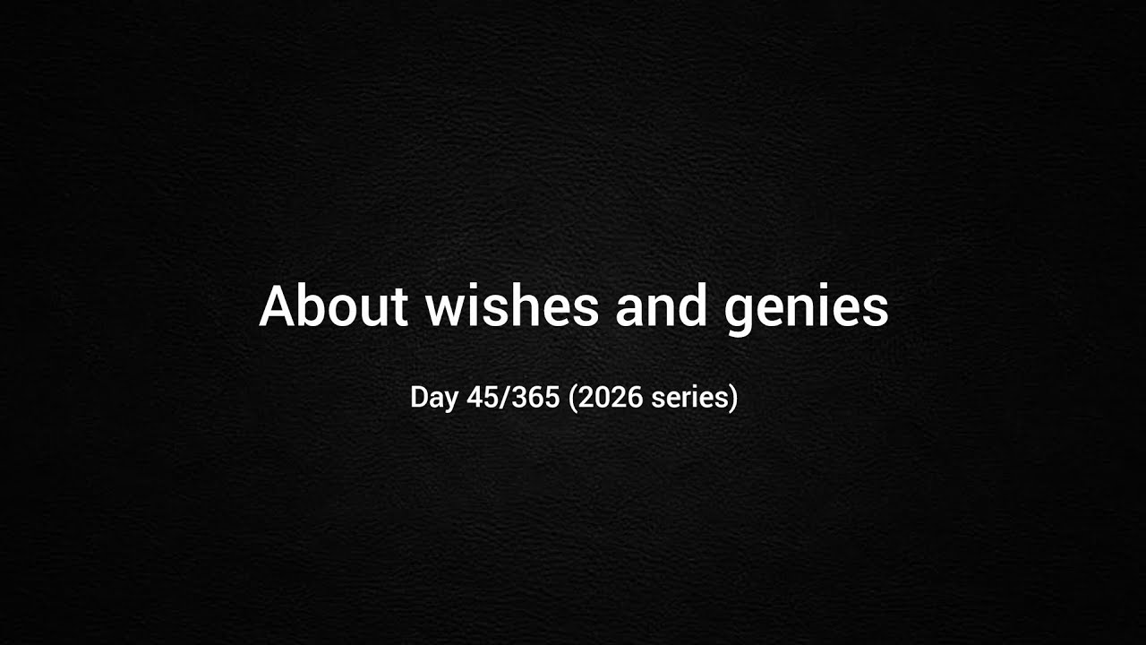 Be careful what you wish for | Day 45/365