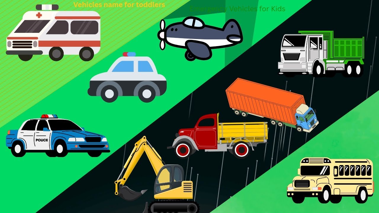 Learn Emergency Vehicles for kids : Easy Learning Emergency Vehicles Name for small kids 🚒 🚓 🚨🚨