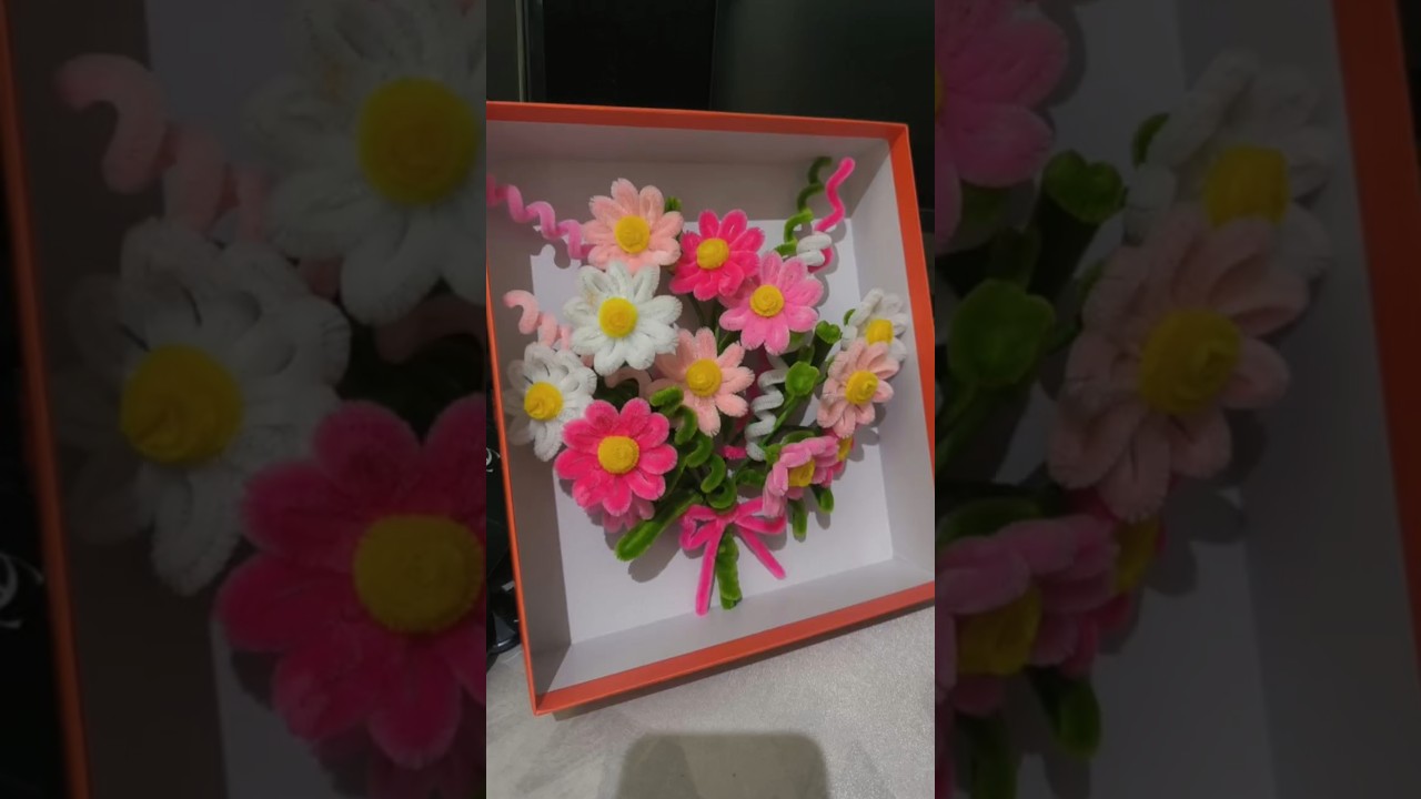 Daisy flowers pipe cleaner full tutorial 🌸🌿🥰🫶🏻  
