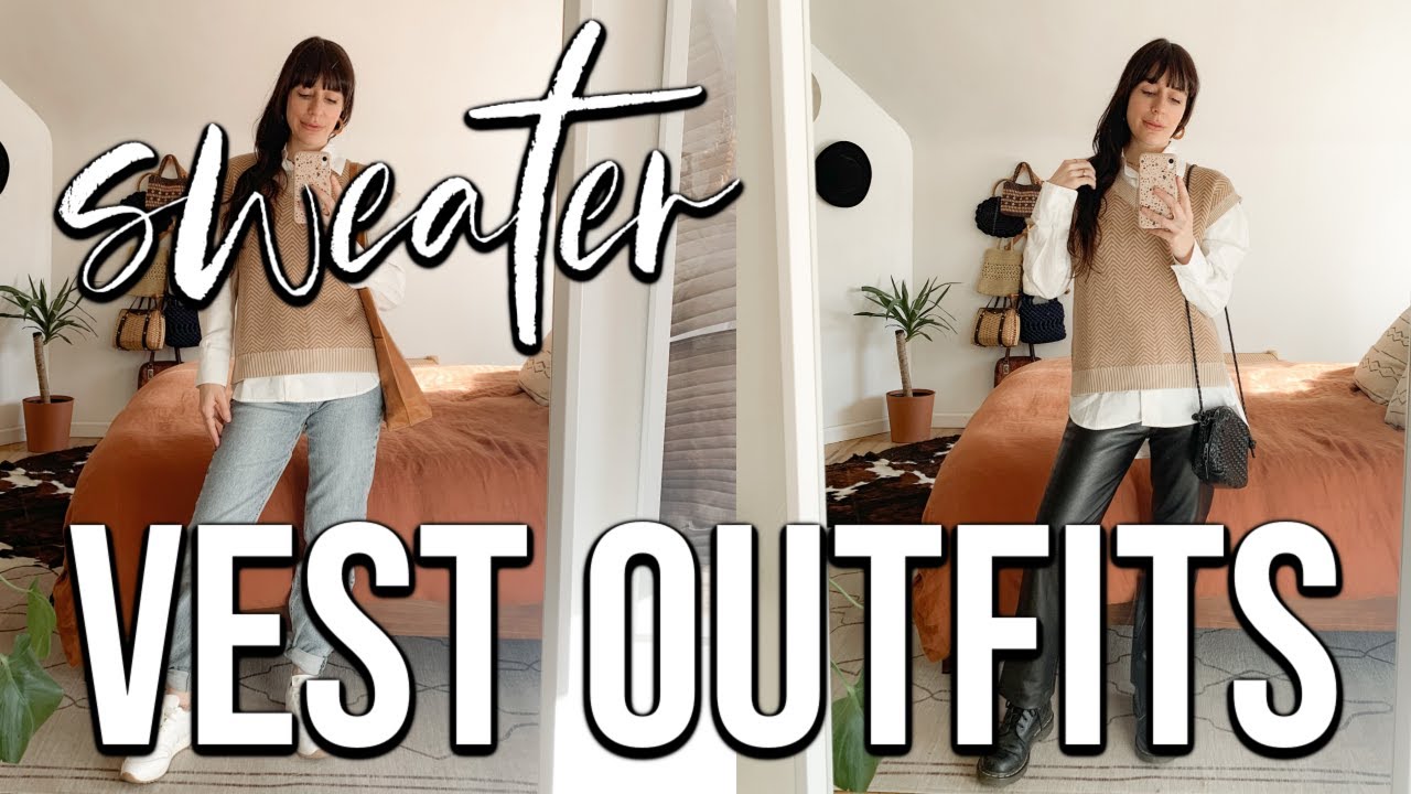 5 SWEATER VEST OUTFITS 2022 | Styling A Sweater Vest For Fall/Winter | Casual Chic Style