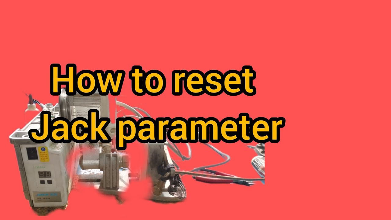 How to reset and parameter settings in jack servo motor