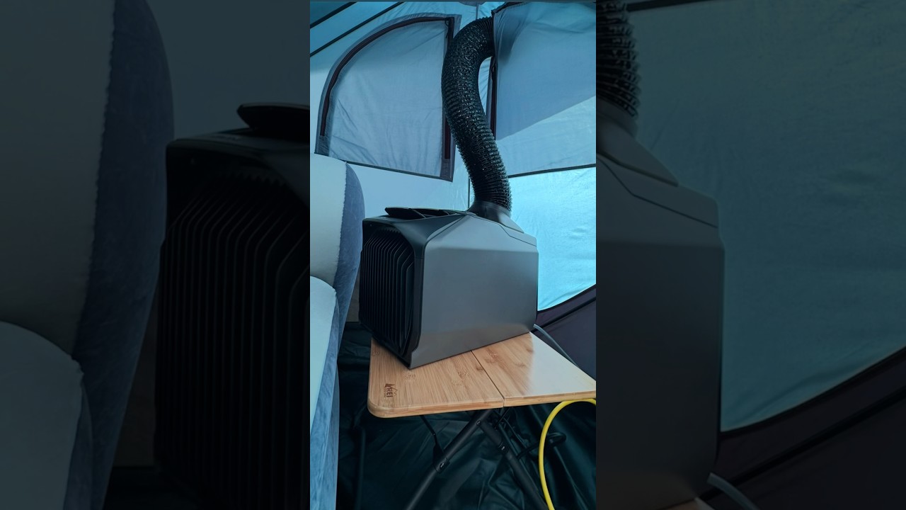 How the ECOFLOW Wave 3 AC SYSTEM works when tent camping ⛺️ 🥶portable air conditioning