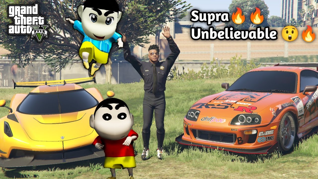GTA5: Supra 🔥Deadly Car For Cars World😲Shinchan Shocked 😵Franklin Believe In Jesko❤️🧿Ps Gamester
