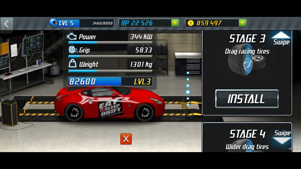 Drag Racing: Tune Car Nissan 370Z For 3 Career Stage (Level 2, 3 & 4) V.2.0