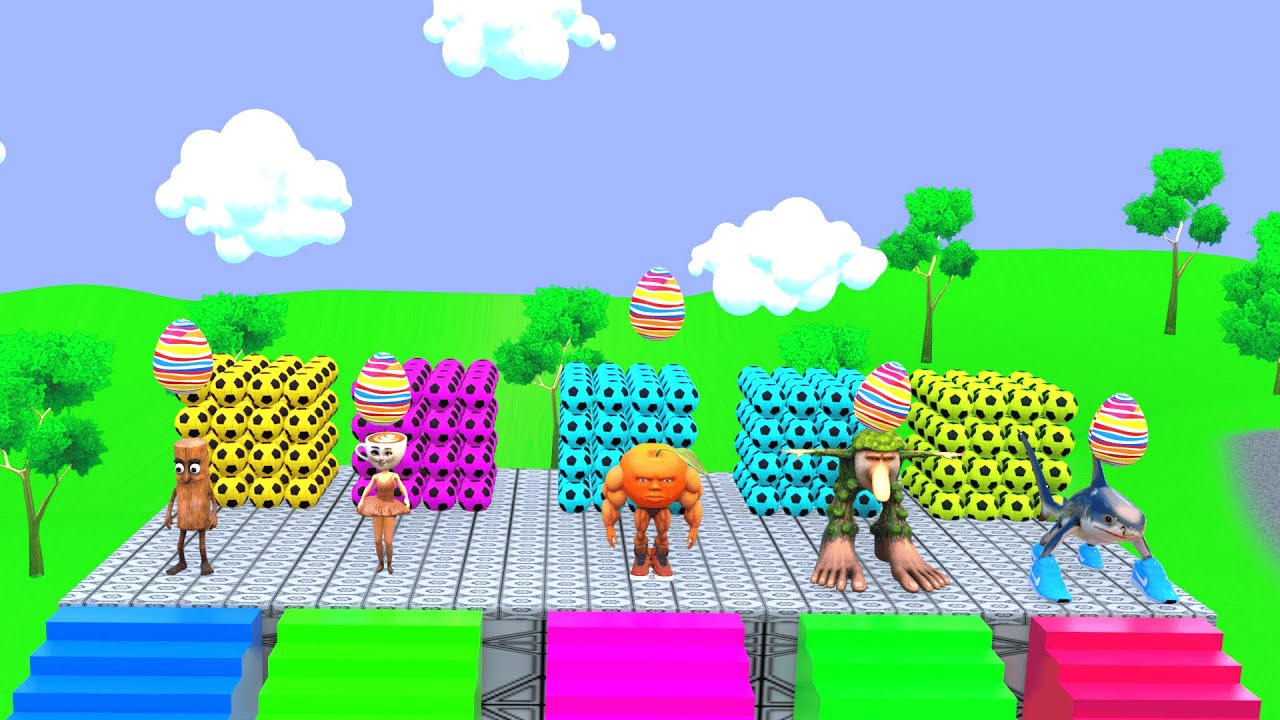 Long Slide Game With Cow Elephant Gorilla Hippopotamus Tiger 3d Animal Game Funny 3d Animals