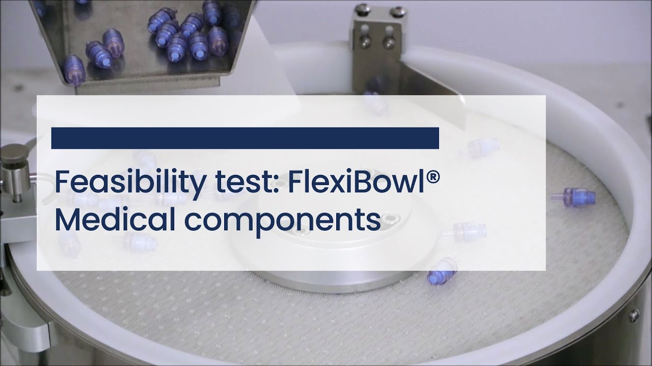 FlexiBowl® | Parts Feeding System [pick and place, Fanuc Robot, SCHUNK Gripper, medical components]