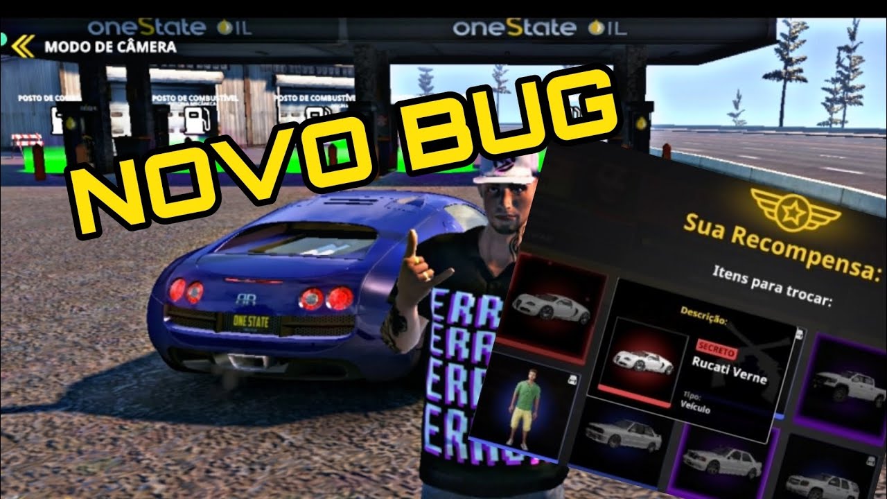 O MAIOR BUG NO ONE STATE RP, GANHEI UMA BUGATTI 🤪💥🚗