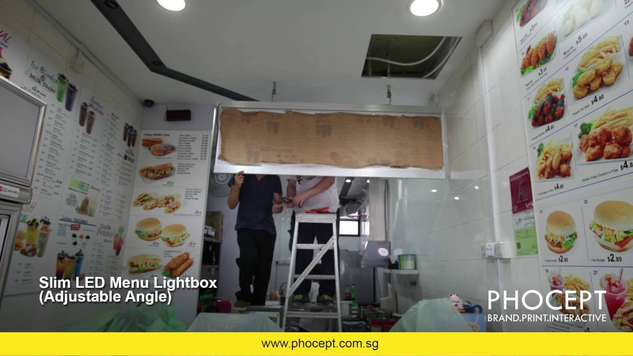 Phocept - Slim LED Menu Lightbox Signage