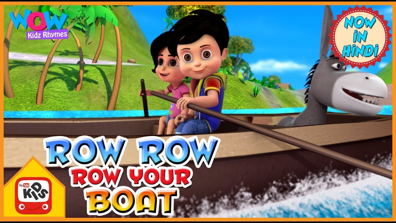 Row Row Row Your Boat in Hindi | Popular Nursery rhymes for Kids | Wow Kidz Rhymes