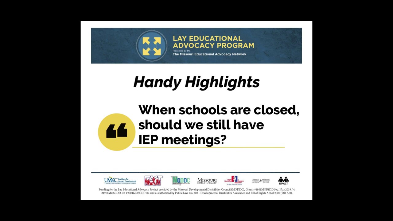 IEP Meeting During COVID-19