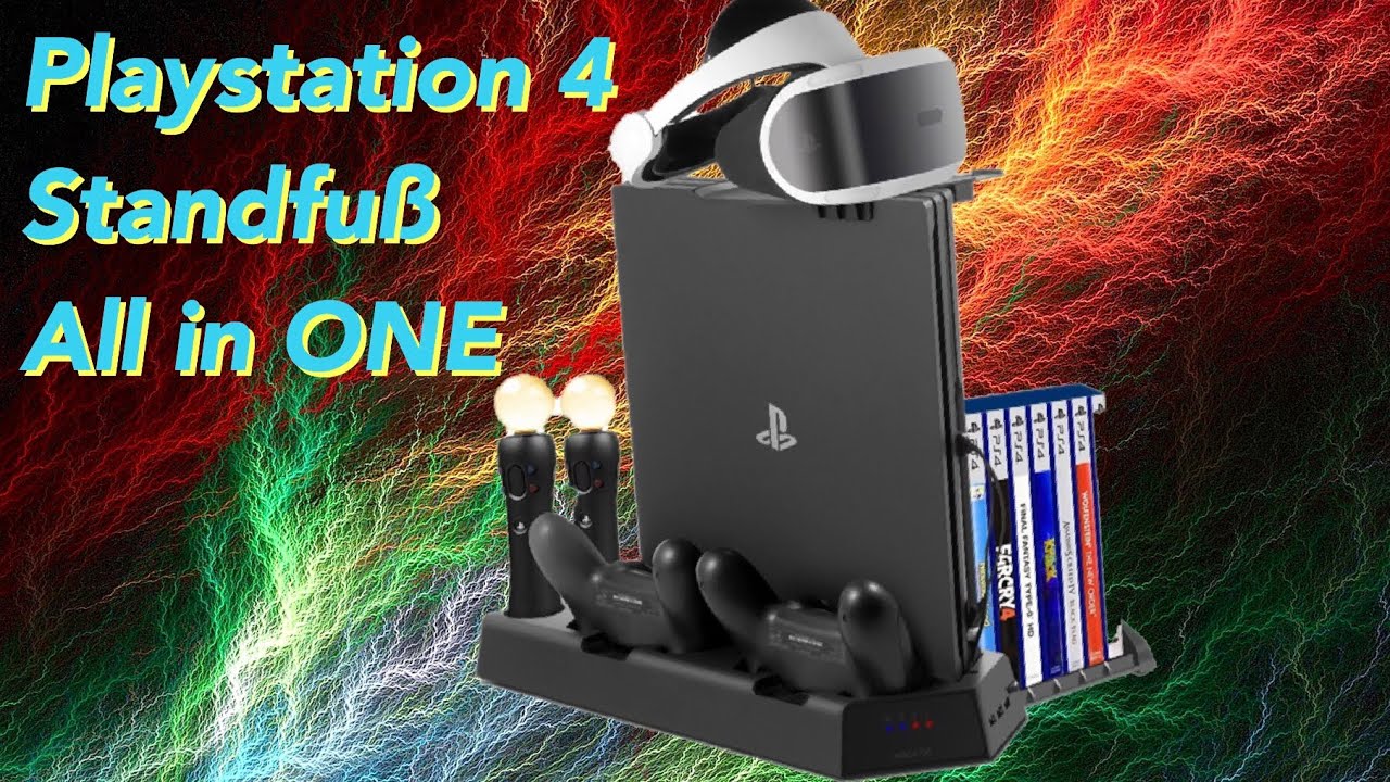PS4 Multifunktionsstandfuß inkl  PSVR Halter Test Review - Alles unter einem Dach