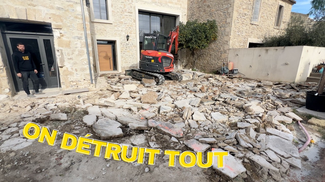 ON DÉTRUIT TOUT jardin piscine en cours ! | tribulationsdanais