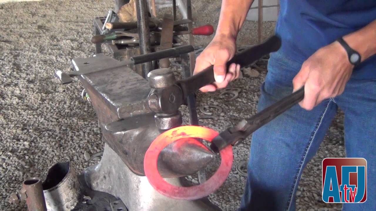 Shoeing For A Living (Marijke Ellert): Three-Quarter Fullering An Egg Bar Shoe