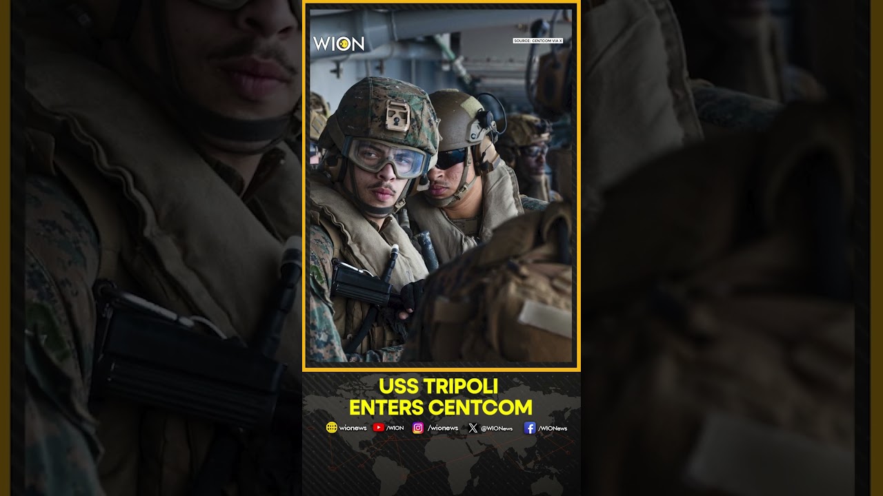USS Tripoli Arrives in CENTCOM With 3,500 Marines and Aircraft | WION Shorts