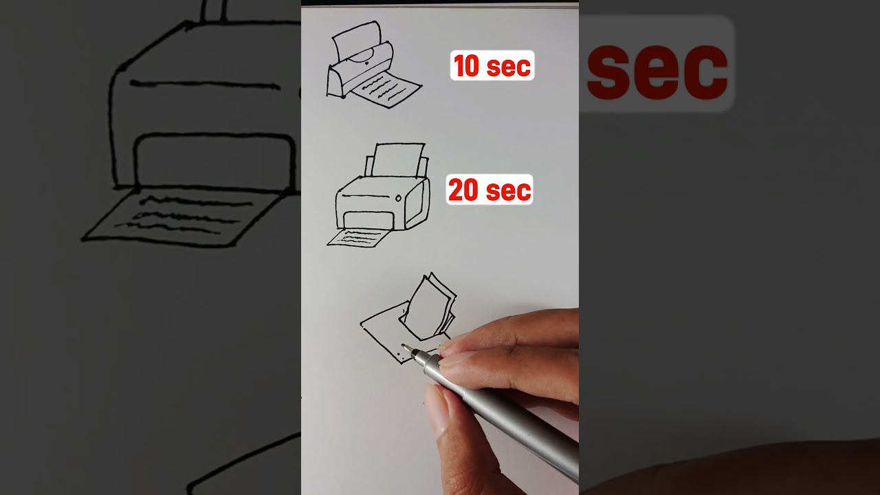 draw printer different times #fypシ #art #short