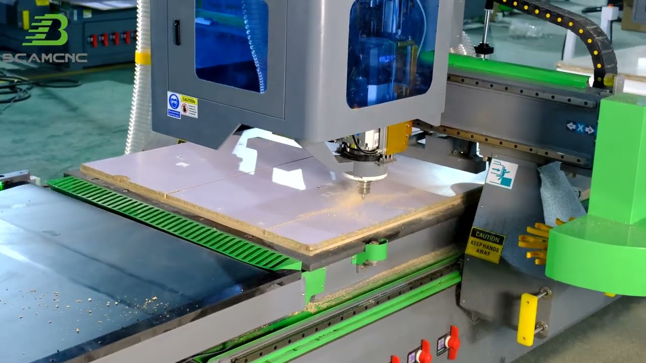 BCAMCNC automatic load cnc router with edgebanding machine connect Line
