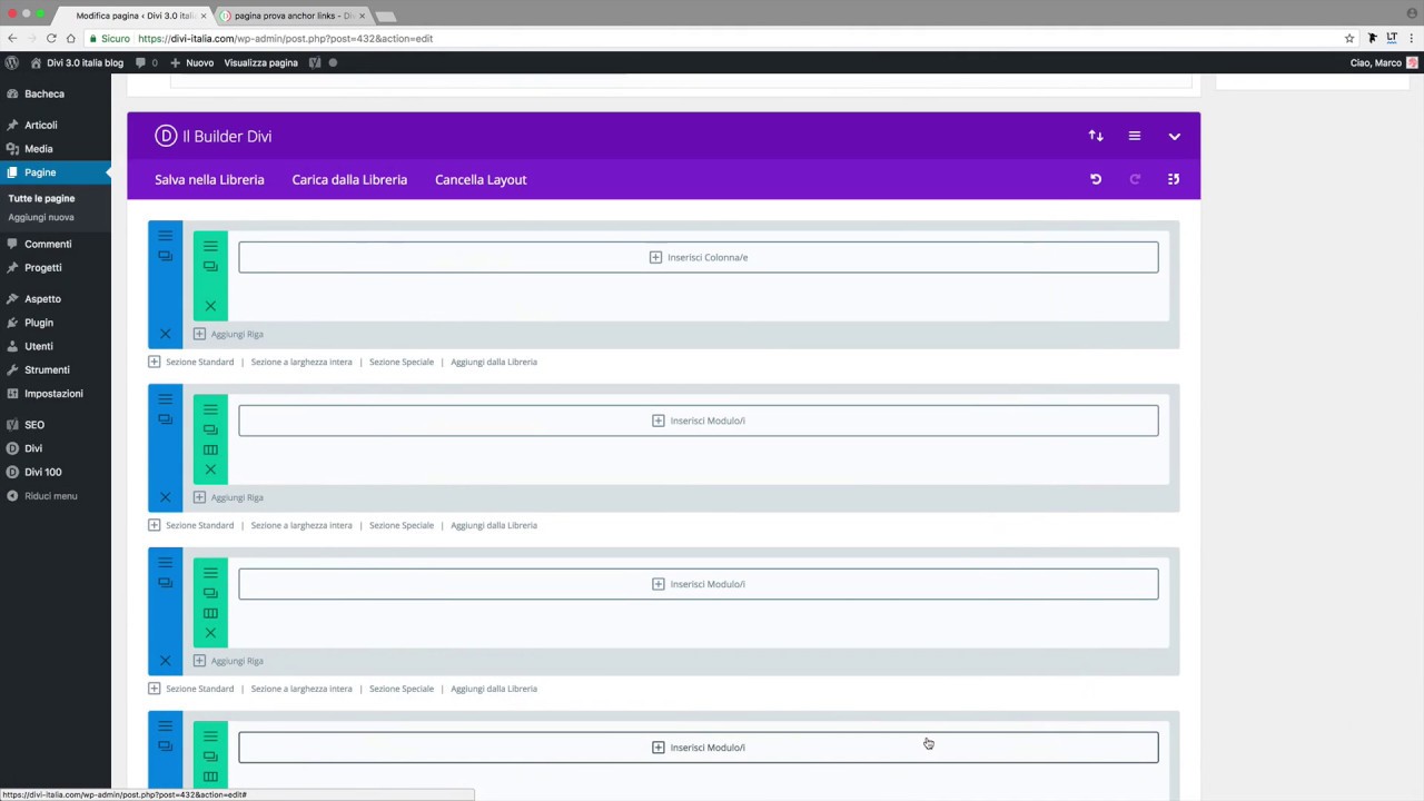 Tutorial Divi 3 0  Anchor links,come usarli per spostarci all'interno di una pagina
