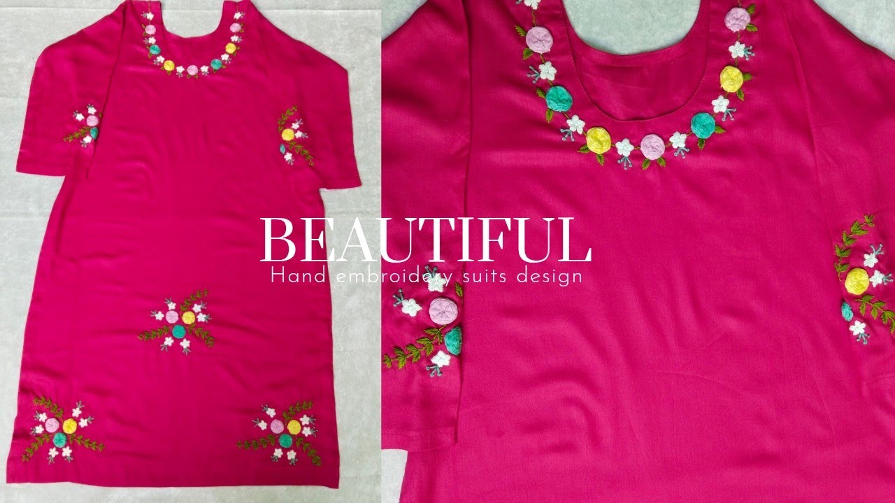 Latest hand embroidery suits design ✨ New hand embroidery kurti design 