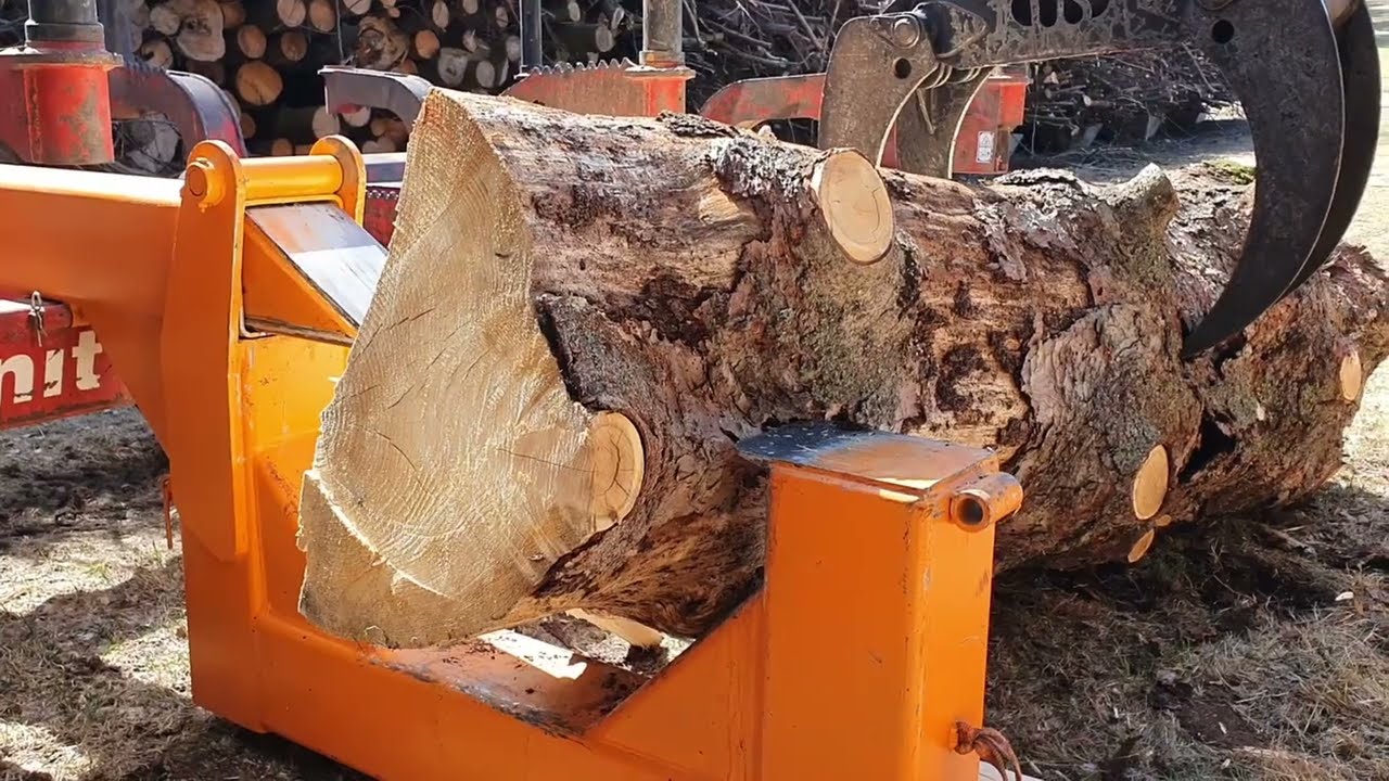 Langholzspalter, Holzspalter, Rückewagen, log splitter