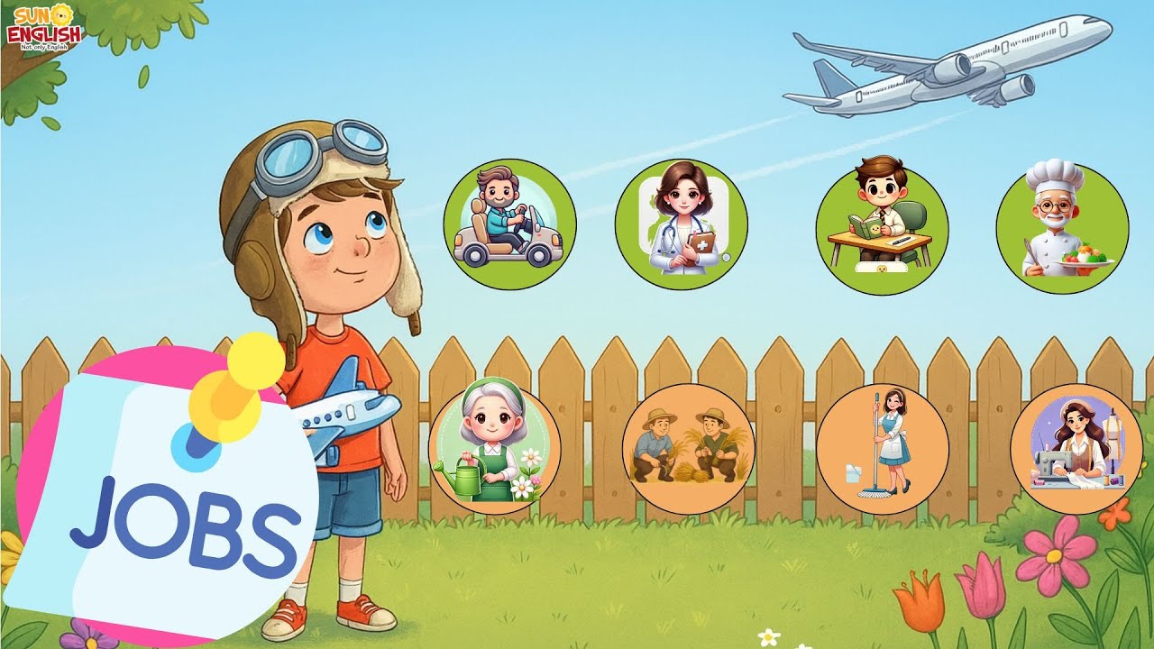 Jobs | Learn English Vocabulary About Jobs | My Family Jobs | English for Kids