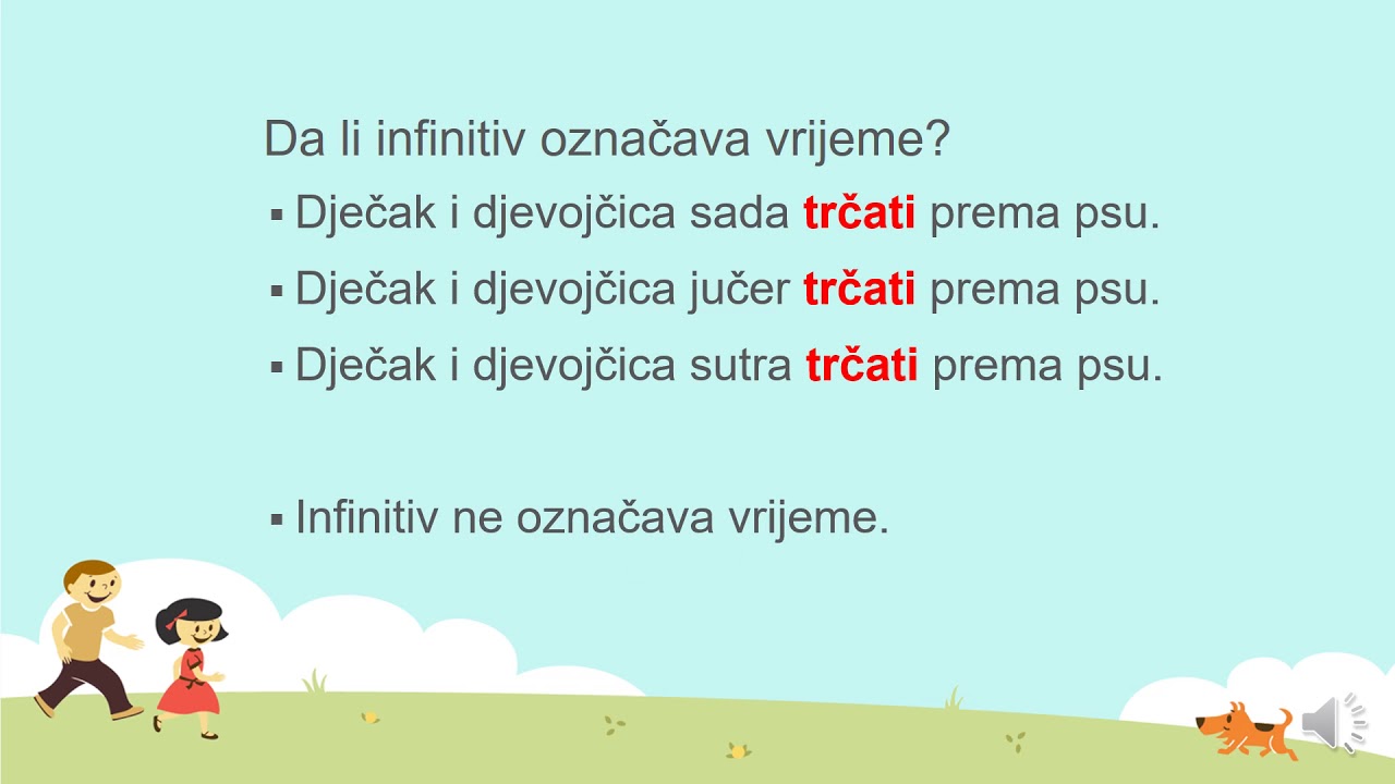 Infinitiv, obrada