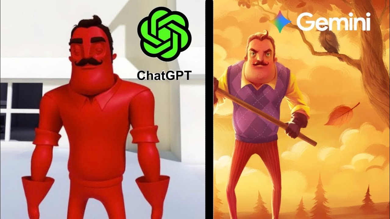 Chat gpt и Gemini создают Hello neighbor