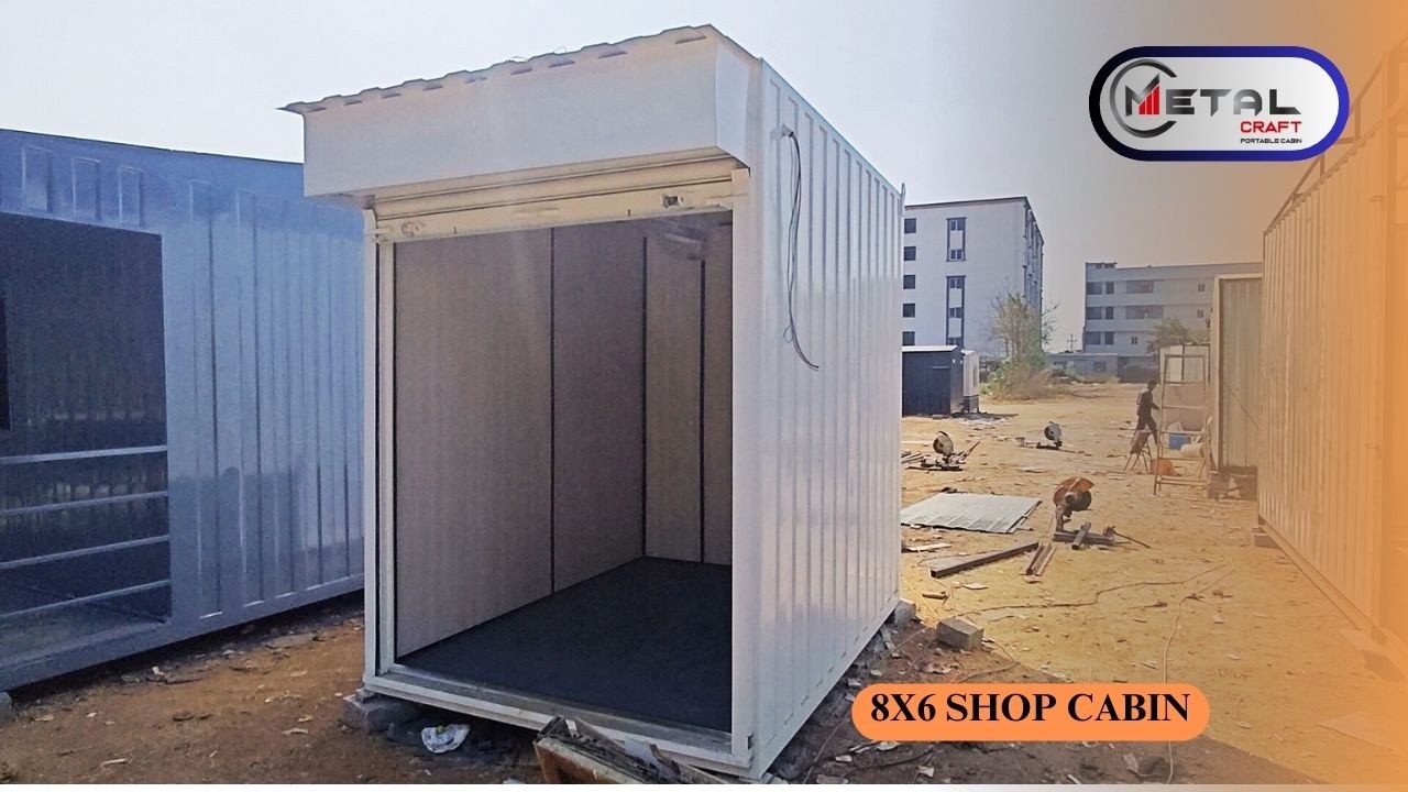 8x6 Grocery Shop Cabin | Portable Kirana Store Container | Metal Craft Portable Cabin