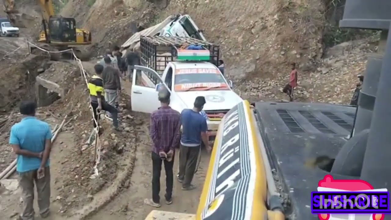 JCB Excavator Stuck Badly in Mud | Heavy Rain Rescue! Dangerous JCB Recovery in Rain | Dumper Almost