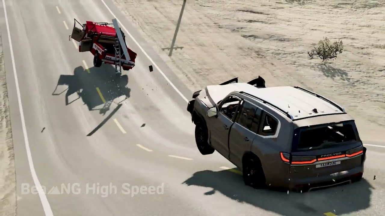 Epic Cars vs Hill Climb Crashes #11 &ndash; BeamNG drive Challenge  BeamNG High Speed