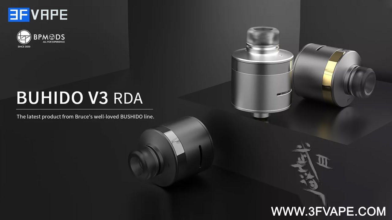 BP Mods Bushido V3 RDA Rebuildable Dripping Atomizer wBF Pin