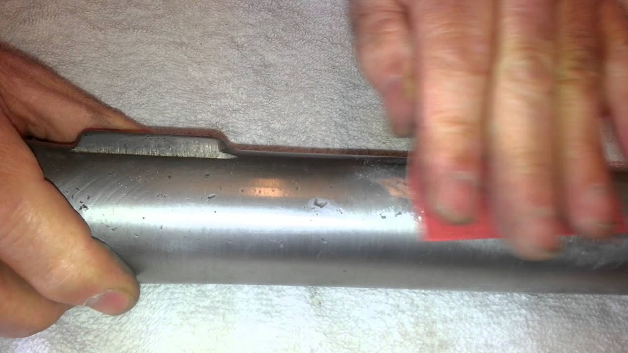 Repairing nicks in an aluminum lower fork leg