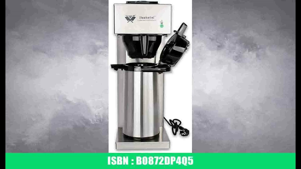 Beeketal 'BGK2-T' Gastro Edelstahl Filterkaffeemaschine mit 2,0l Pump-Thermoskanne (doppelwandig)