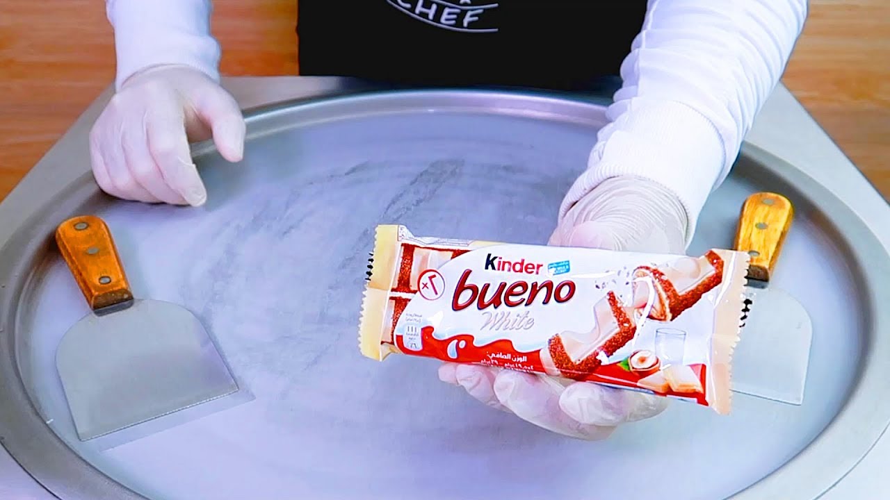 تحدي عمل ايس كريم على الصاج كيندر بوينو  | اكلات الشوارع حول العالم | Kinder Bueno