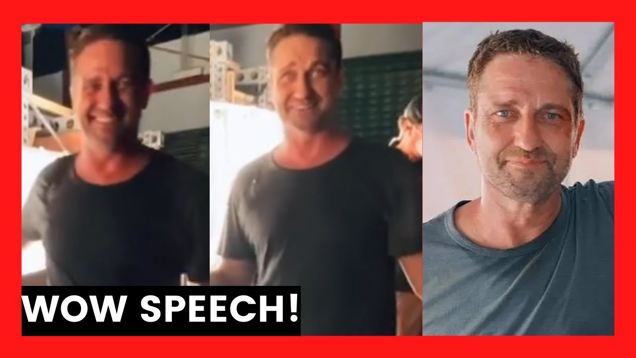 Gerard Butler | WOW! Gerry's HEARTFELT SPEECH thanking the cast & crew of The Plane movie!