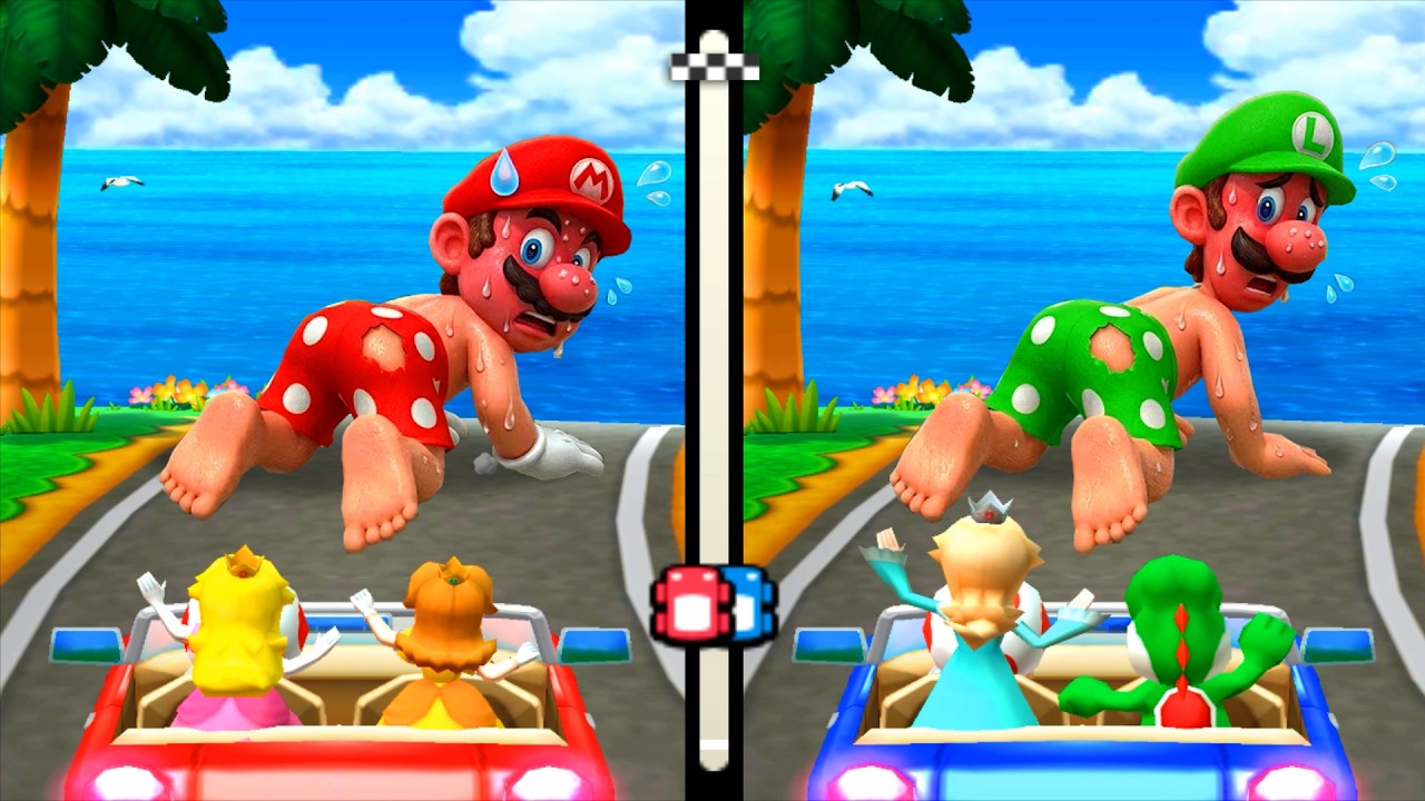 Mario Party The Top 100 Minigames - Peach Vs Daisy Vs Rosalina Vs Yoshi (Master CPU)