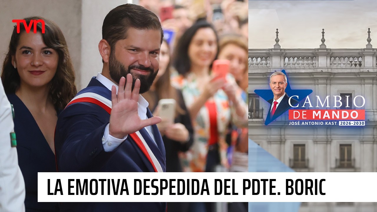 Entre aplausos y emoción: Así fue la despedida del Presidente Gabriel Boric del Palacio de La Moneda