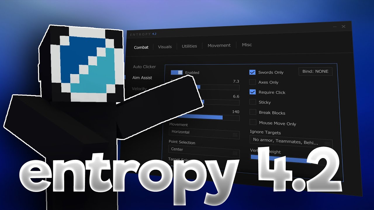 *NEW* Entropy Ghost Client 4.2 Update (Click sounds, Aim assist & More...)