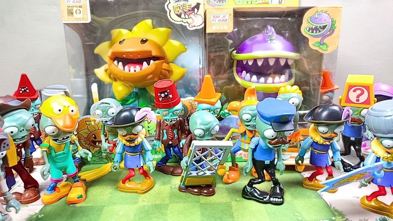 Распаковка гигантского набора игрушек Plants VS Zombies ASMR | Обзор гигантского подсолнуха