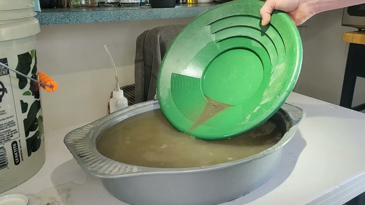Panning gold concentrates at home!