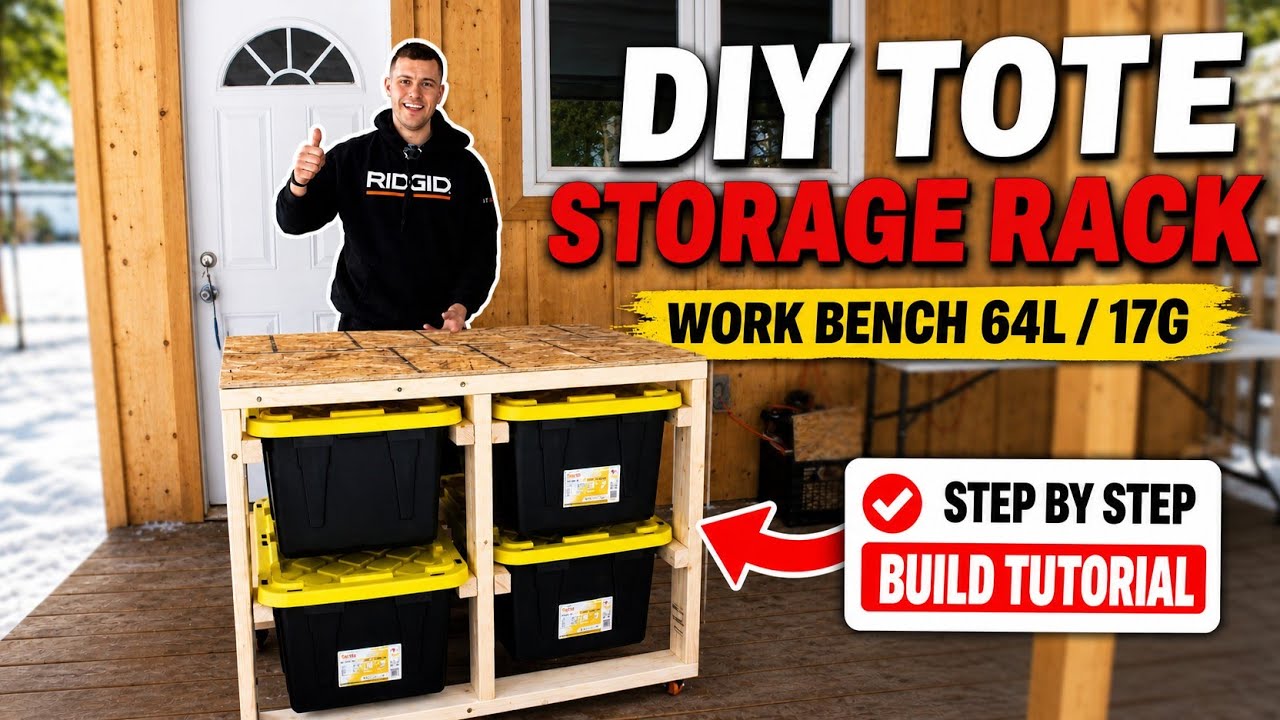 DIY Tote Storage rack / Work Bench 64L or 17G
