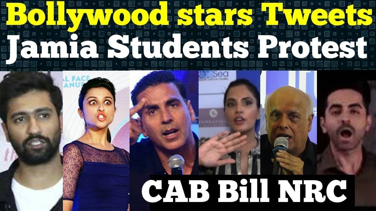 Bollywood Stars Reaction on Jamia protest | CAB Bill | NRC | Protest Against CAB Bill In India