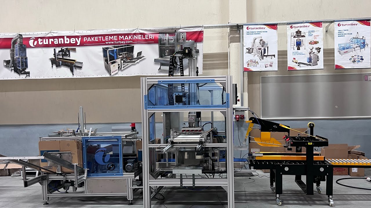 KOLİLEME makinesi(koli dolum makinası)termoform/bardaksurobot/koliaçma/turanbey